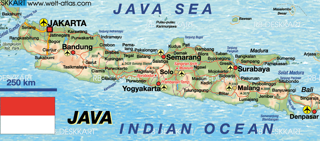 Kaart van Java