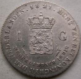 Gulden Indië 1821 Munt