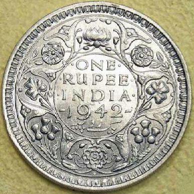 India Rupee 1942 George VI Munt