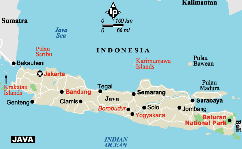 Kaart van Java