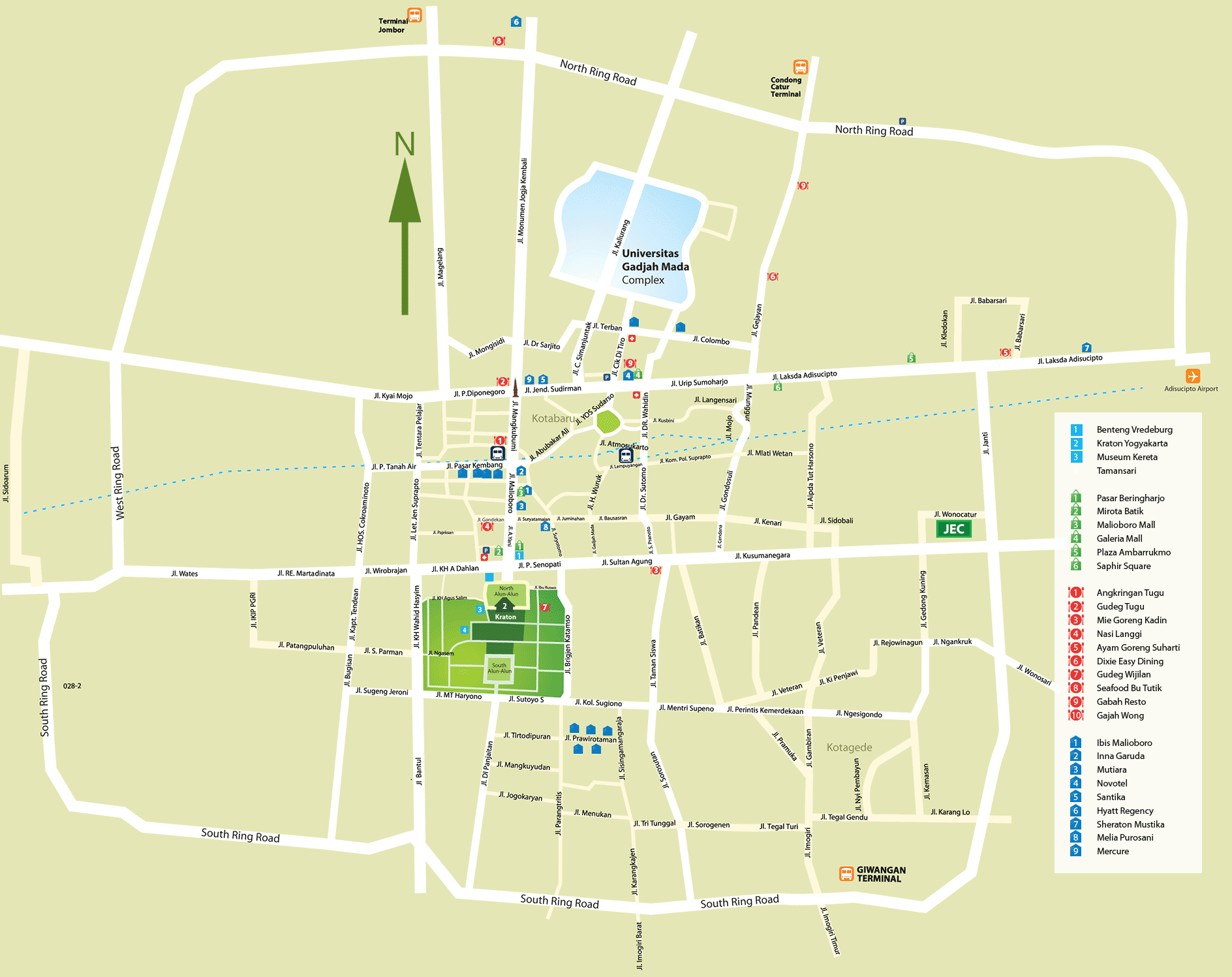Kaart van Yogyakarta